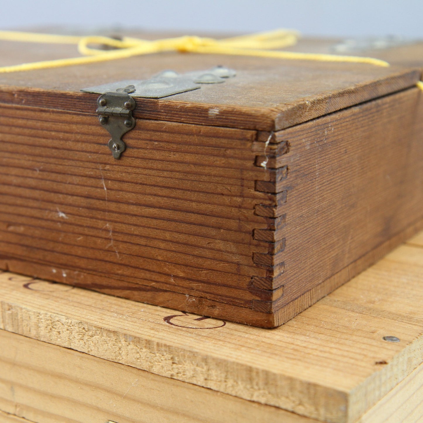 Lot of Four Wood Wine Cigar Boxes for Crafts and Decor