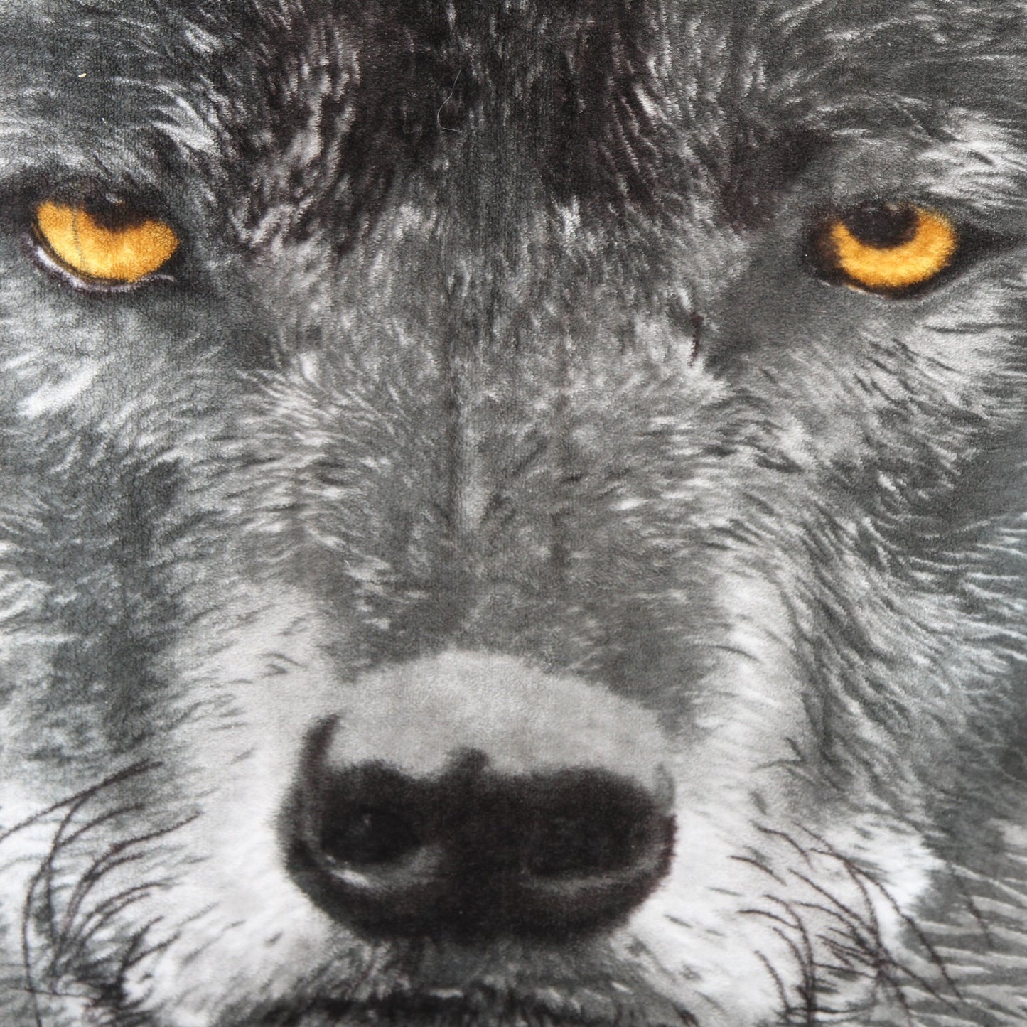 Wild Wear Wolf Head Blanket Throw Polyester 60"W X 80"L Twin