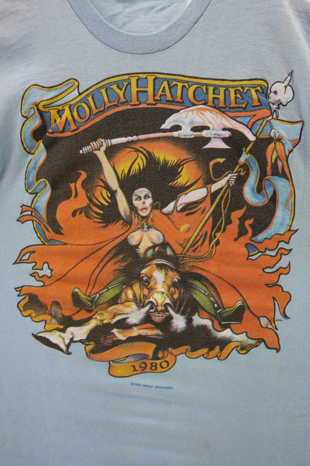 Vintage "Roadie" Molly Hatchet 1980 Great Southern Tee Shirt Large