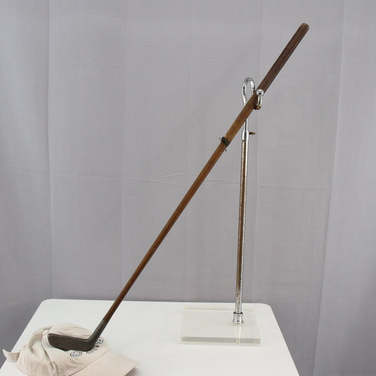 Vintage New Mills Ray Putter Hickory Shaft Alumunium Mallet RH
