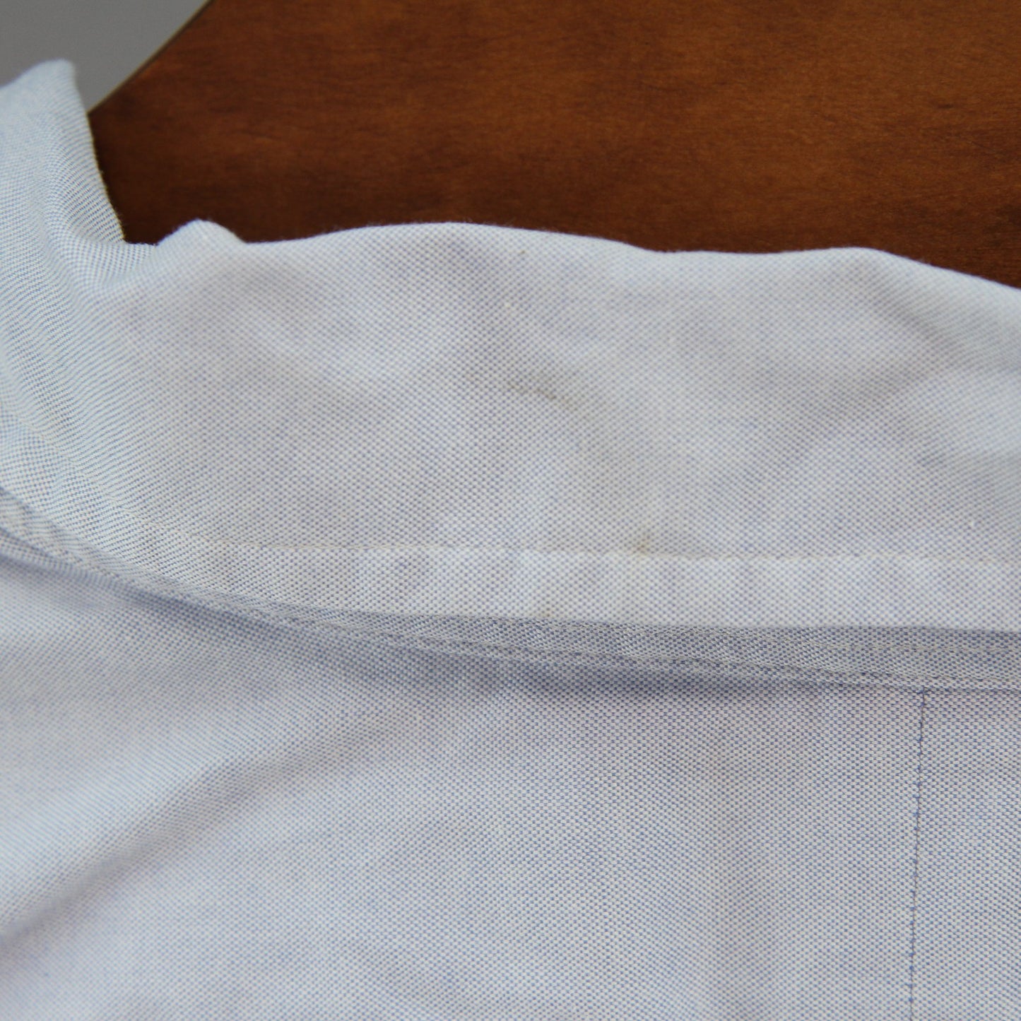Ralph Lauren Yarmouth 100% Cotton Mens Button Down Blue Dress Shirt 17 35