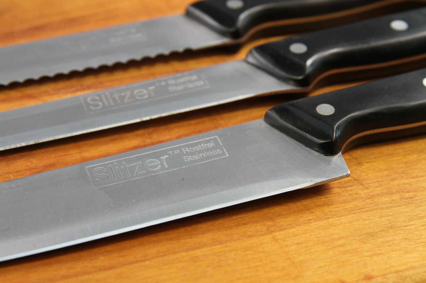 Slitzer Rostfrei Stainless Steel Kitchen Knife Set of Three 12 1/2"