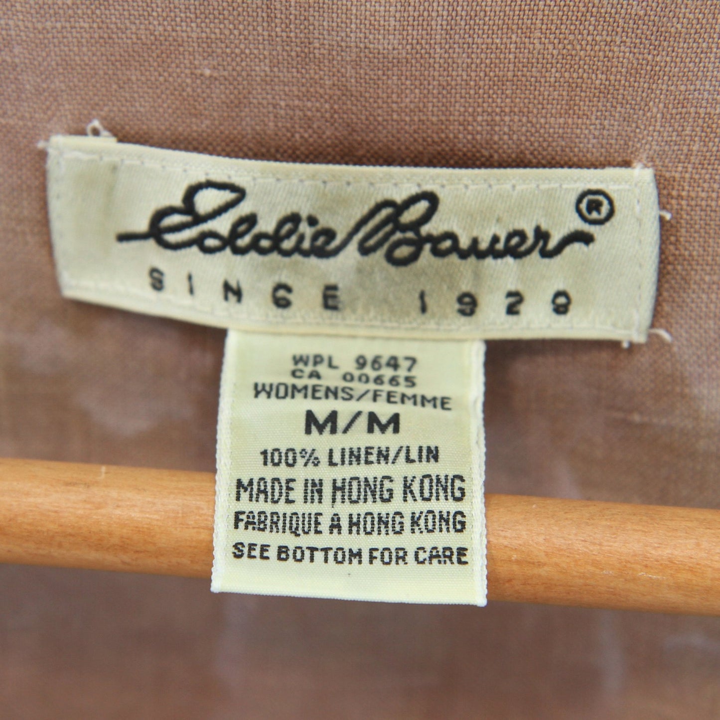 Vintage Eddie Bauer Womens Tied Dye Linen Dress Drop Waist Hong Kong M/M