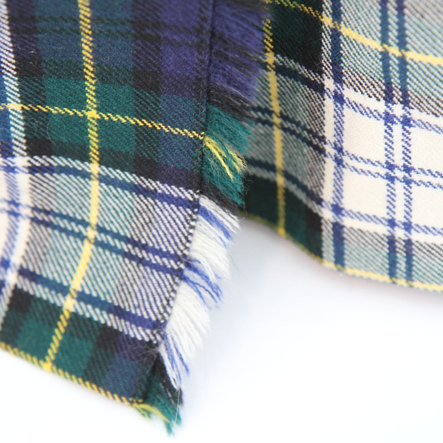 Laird-Portch Gordan Tartan Plaid Skirt Pleated Flat Front Leather Belt Waist 24"