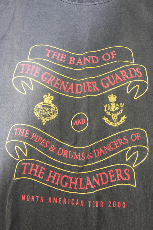 Vintage Tee Shirt Band of Grenadier Guards Pipe & Drums & Dancers 2003 Tour 2XL