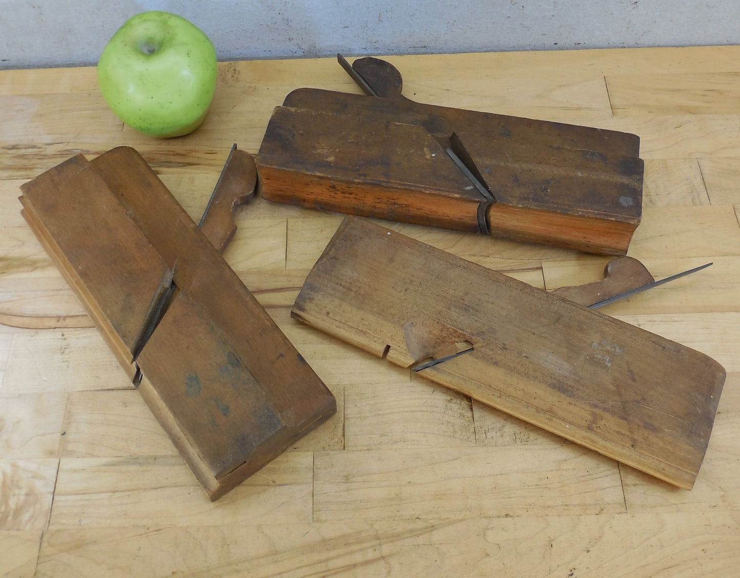Estate Antique 3 Lot Wood Molding Trim Planes H. Chapin Auburn Tool NY