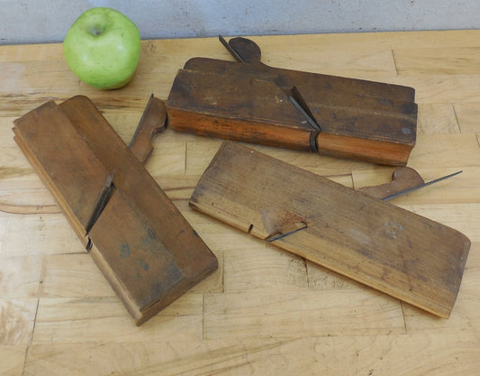 Estate Antique 3 Lot Wood Molding Trim Planes H. Chapin Auburn Tool NY