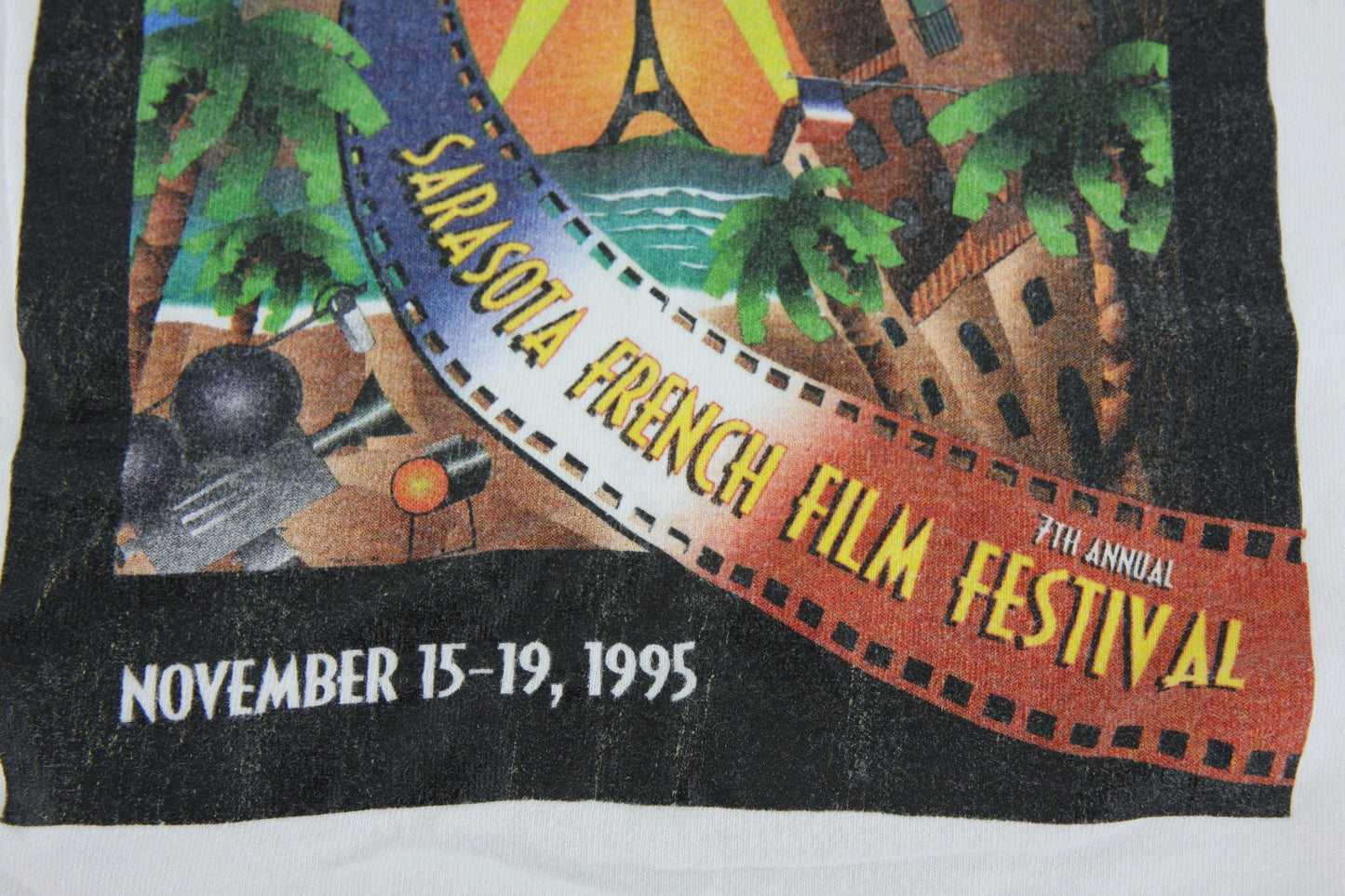 Pair Vintage Long Sleeve Tee Shirts Sarasota French Film Festival XL