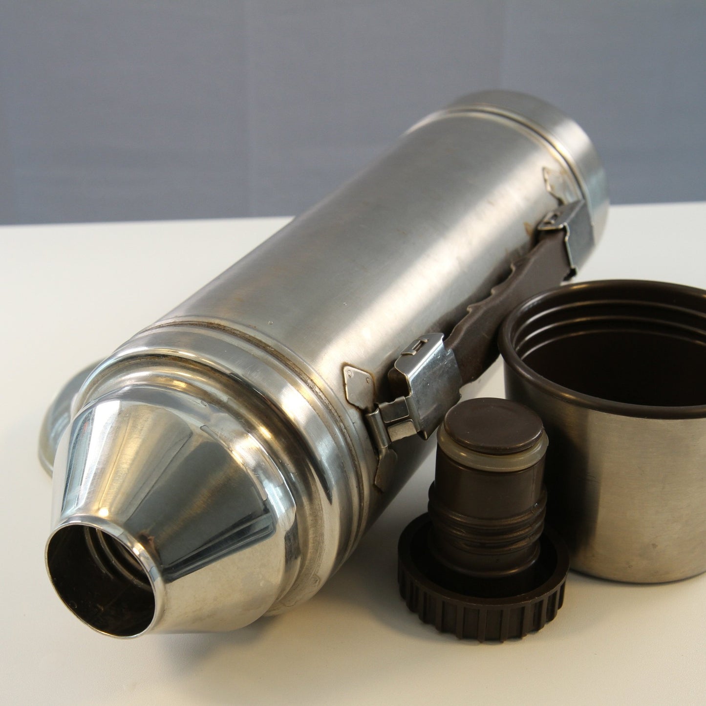 Vintage Hot-Cold-Champ Vacuum Bottle Stainless Steel Korea