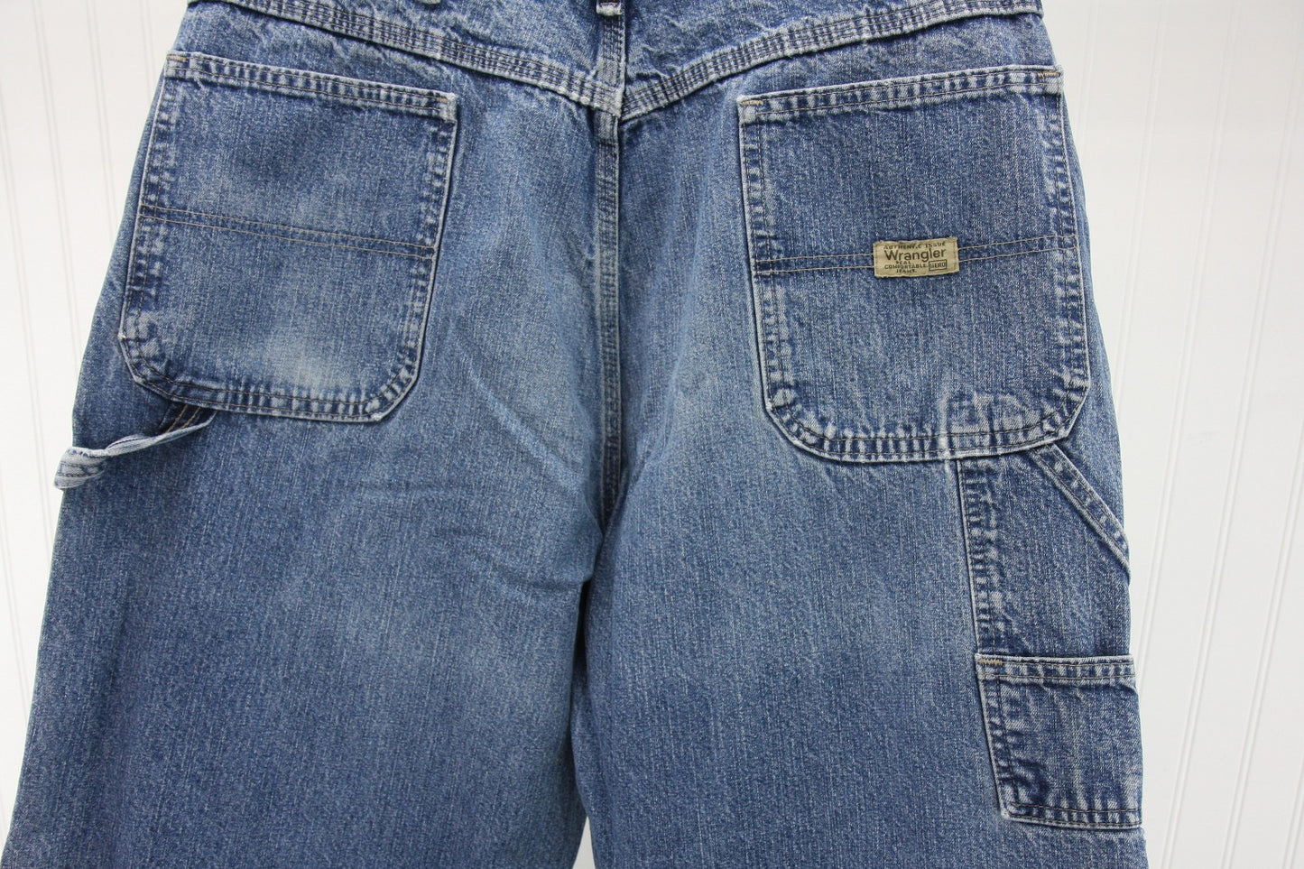 Wrangler Mens Carpenter Jeans 38x34 Two Pair, One Blue, One Gray