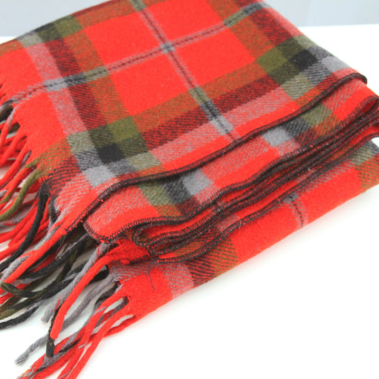 Unbranded Plaid Tartan Fringed Throw 57W X 42 1/2L