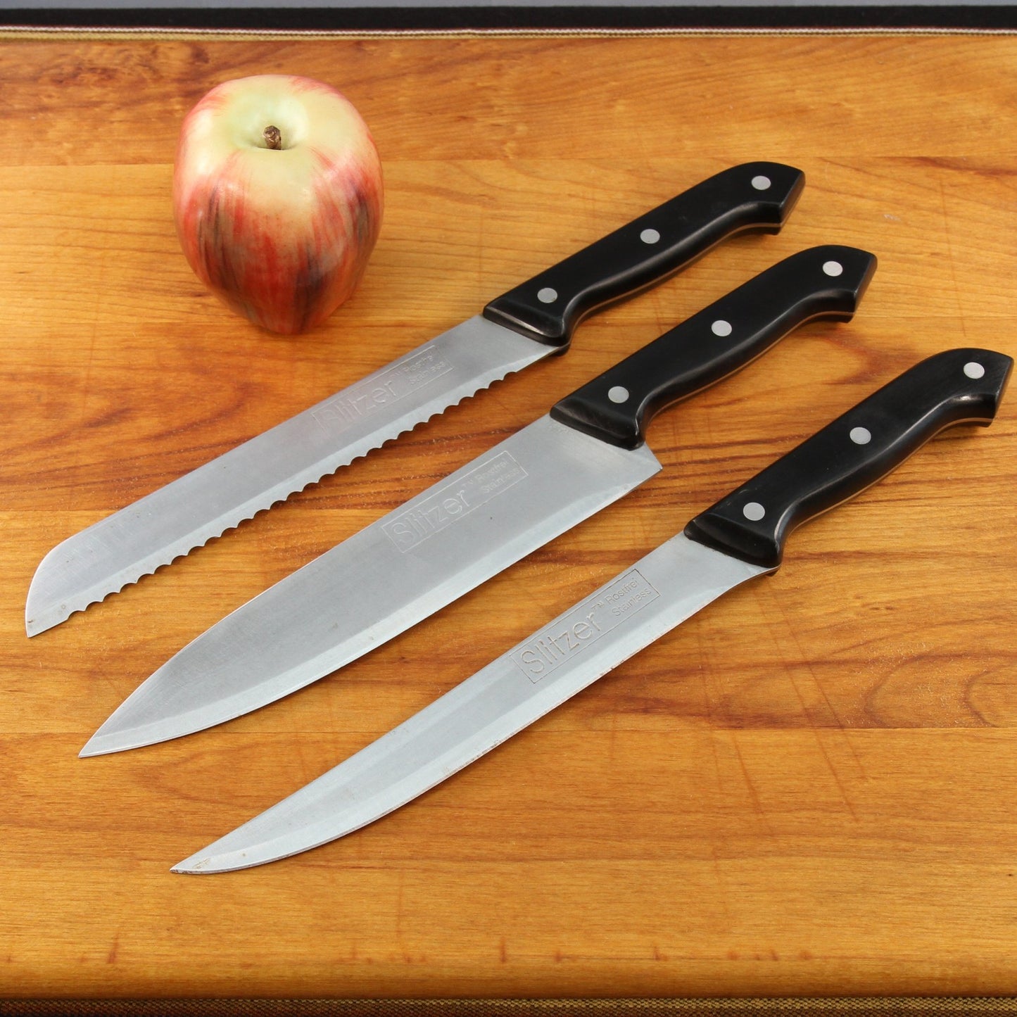 Slitzer Rostfrei Stainless Steel Kitchen Knife Set of Three 12 1/2"
