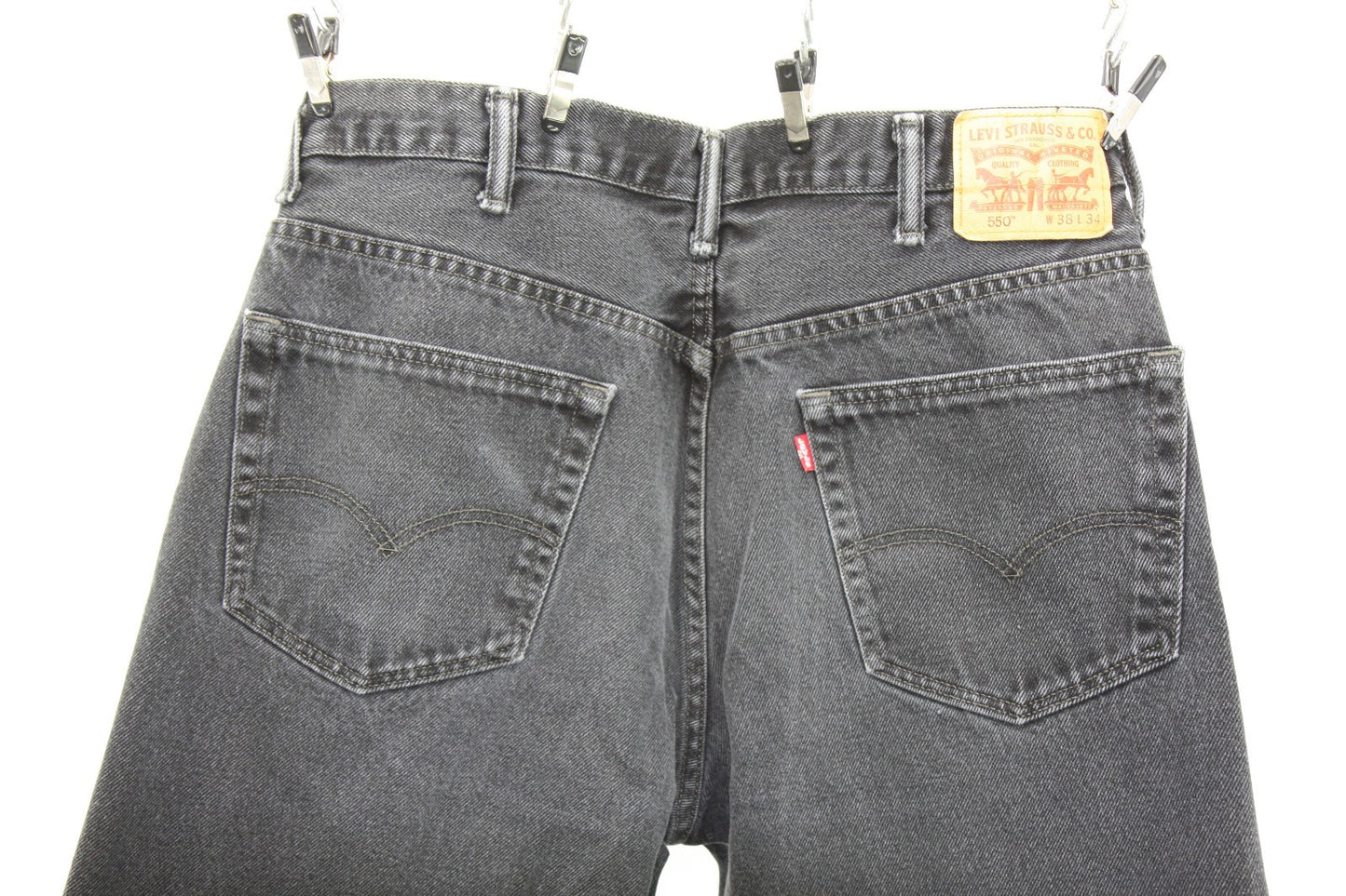 Levi Jeans Mens Black 550 38x34