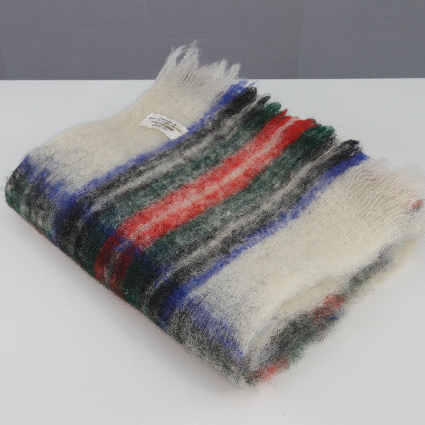 Vintage Unbranded Italian Wool Nylon Scarf Unisex 72" X 10 1/2"