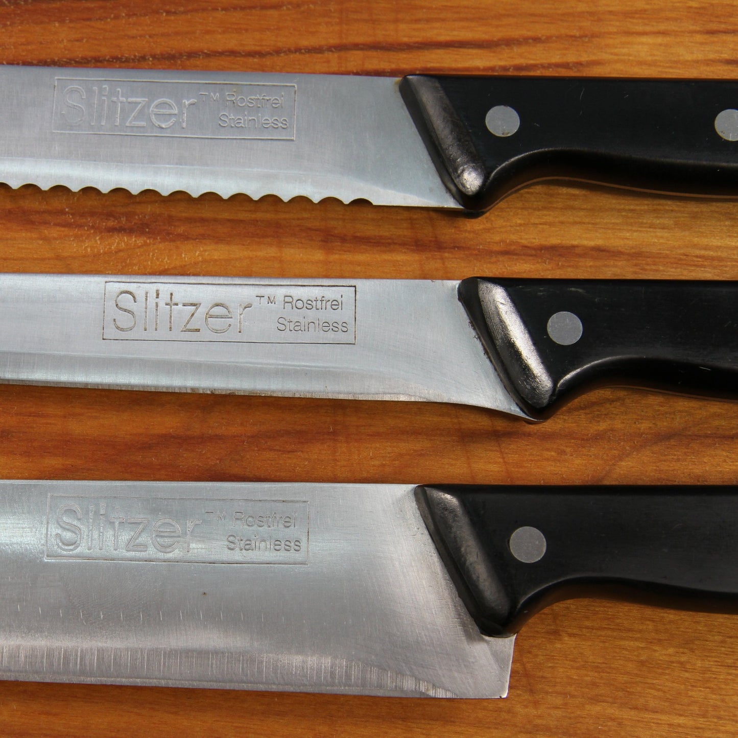 Slitzer Rostfrei Stainless Steel Kitchen Knife Set of Three 12 1/2"