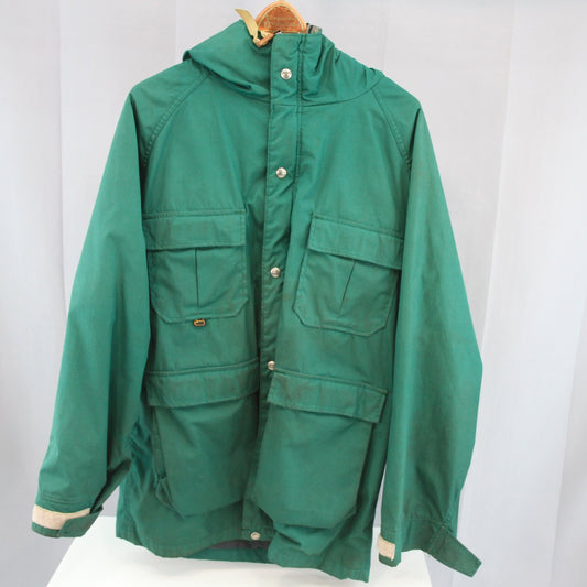 Vintage Woolrich Spruce Barn Chore Jacket 6107 Medium Hooded Zipper Snaps