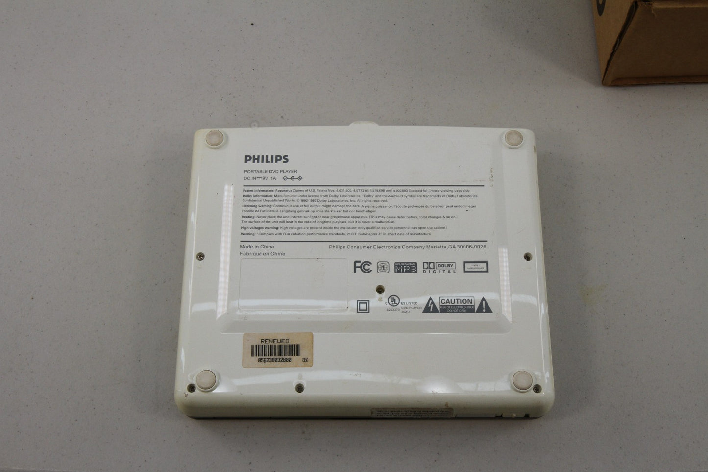 Vintage Philips DVD Portable Player DCP855 Bundle Parts