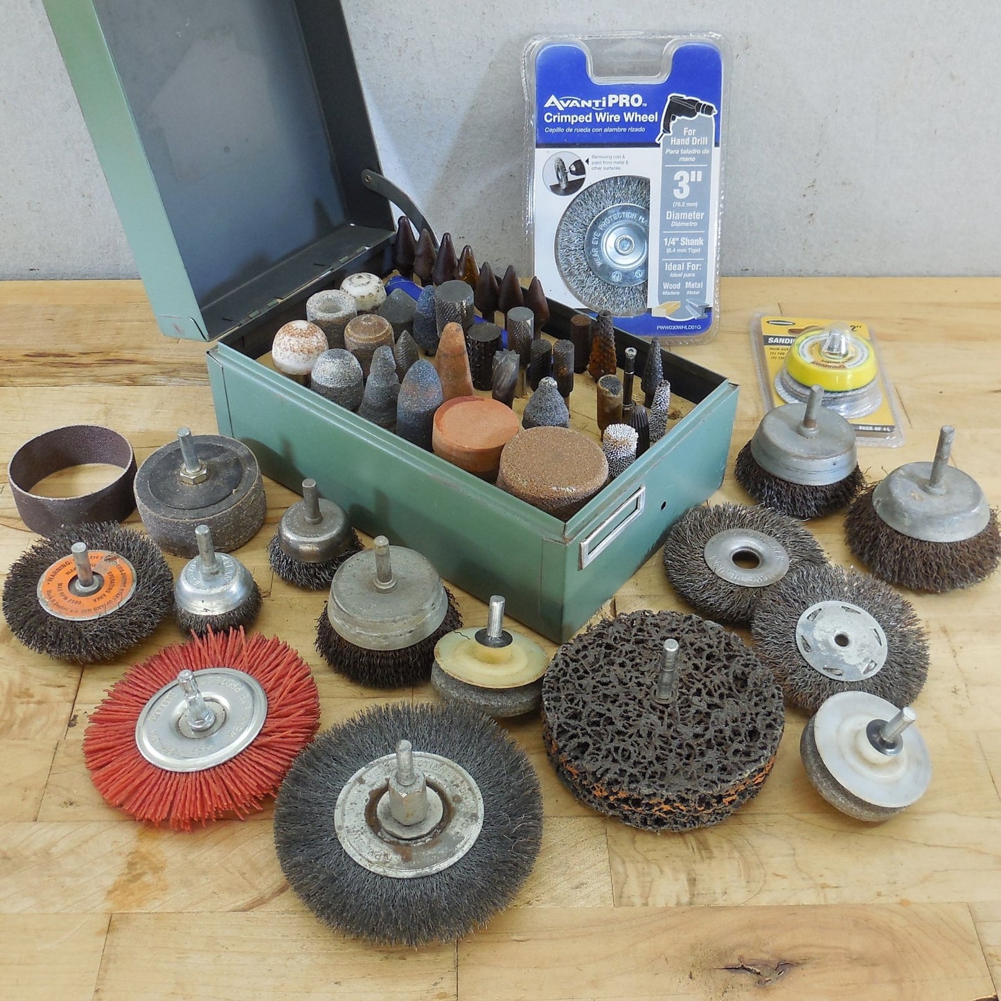 Estate 53 Lot 1/4" Shaft Grinding Bits Wire Wheels Carbide Burr Severance Ford