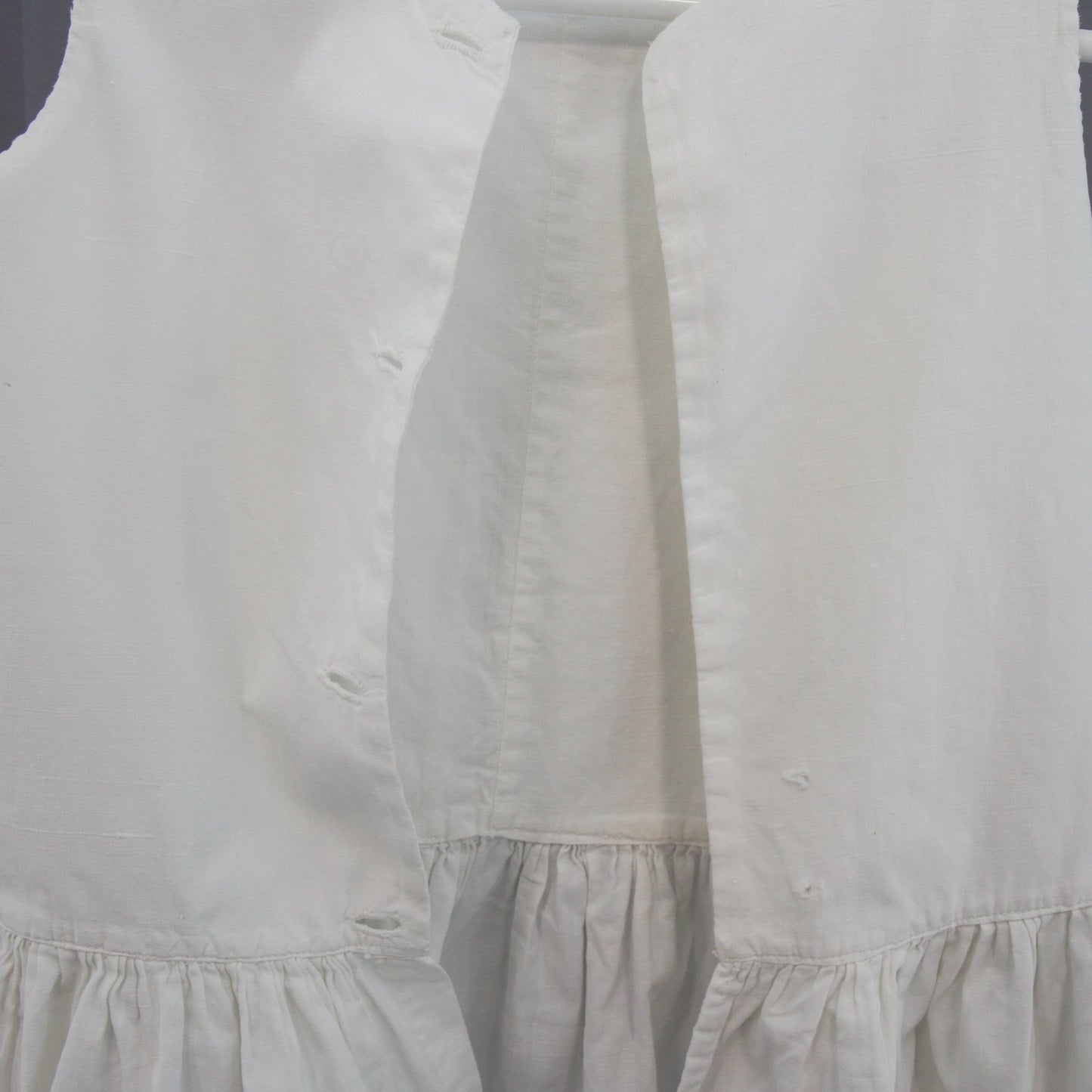 Vintage Childs Long White Dress Slip Hand Made Lace Hem