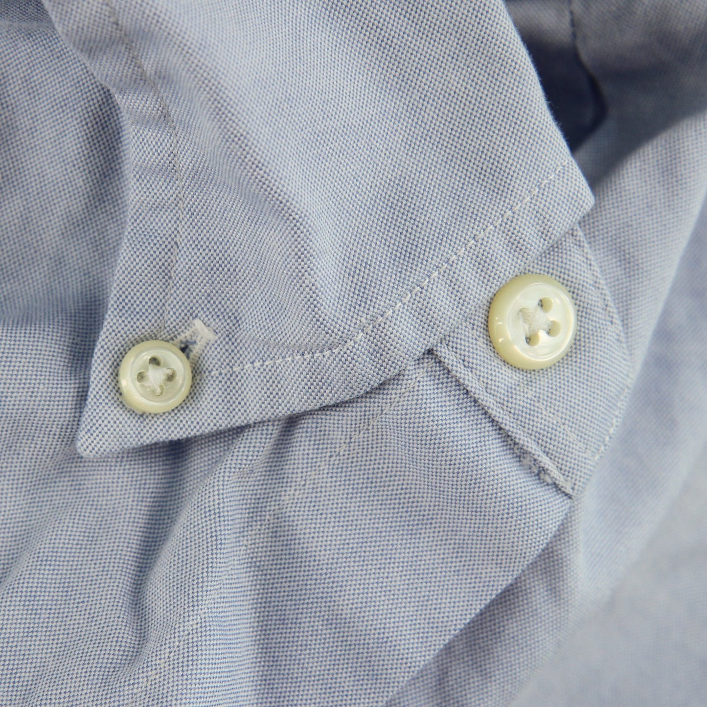 Ralph Lauren Yarmouth 100% Cotton Mens Button Down Blue Dress Shirt 17 35