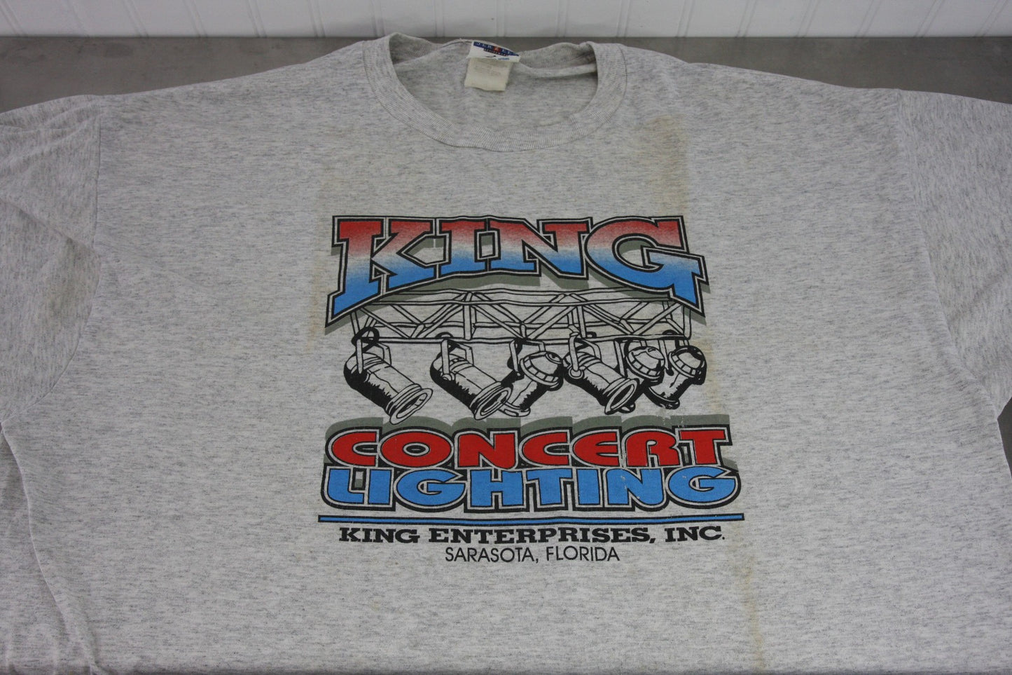3 Pack Vintage Stagehand XL Tee Shirts, Barbizon, King Concert, BMI Supply