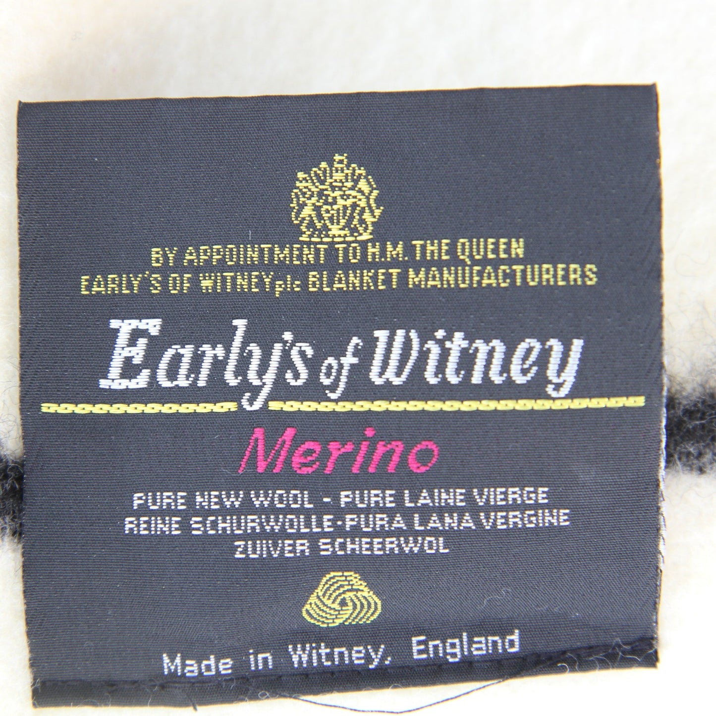 Vintage Eddie Bauer Early's Of Whitney Merino Wool Blanket England 70"W X 88"L