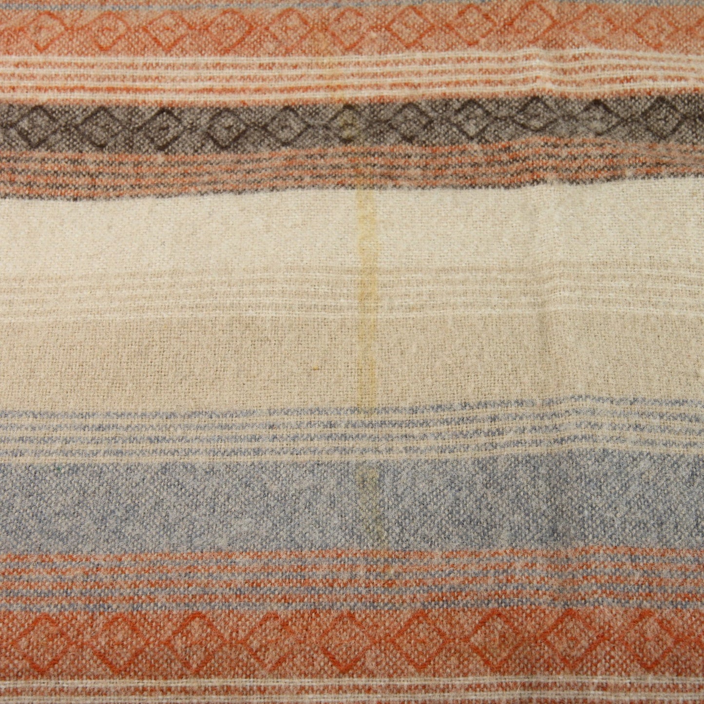 Vintage Faribo Senica Southwest Design Fringed Wool Afghan Throw 52" X 54"