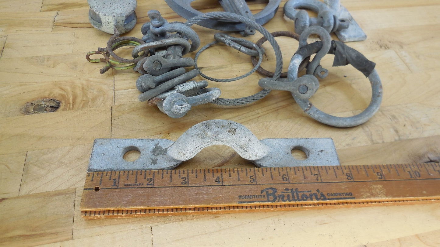 Estate Lot Galvanized Shackles Pulleys Stays Etc.