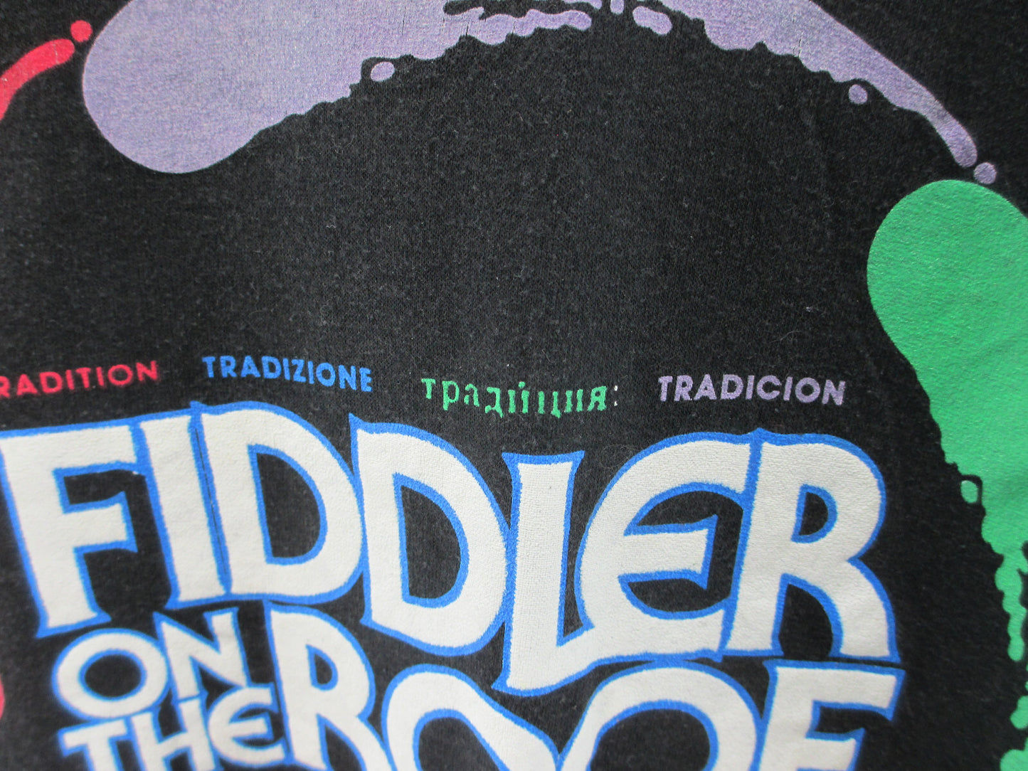 Vintage Tee Shirt Fiddler On The Roof Tour Black XL