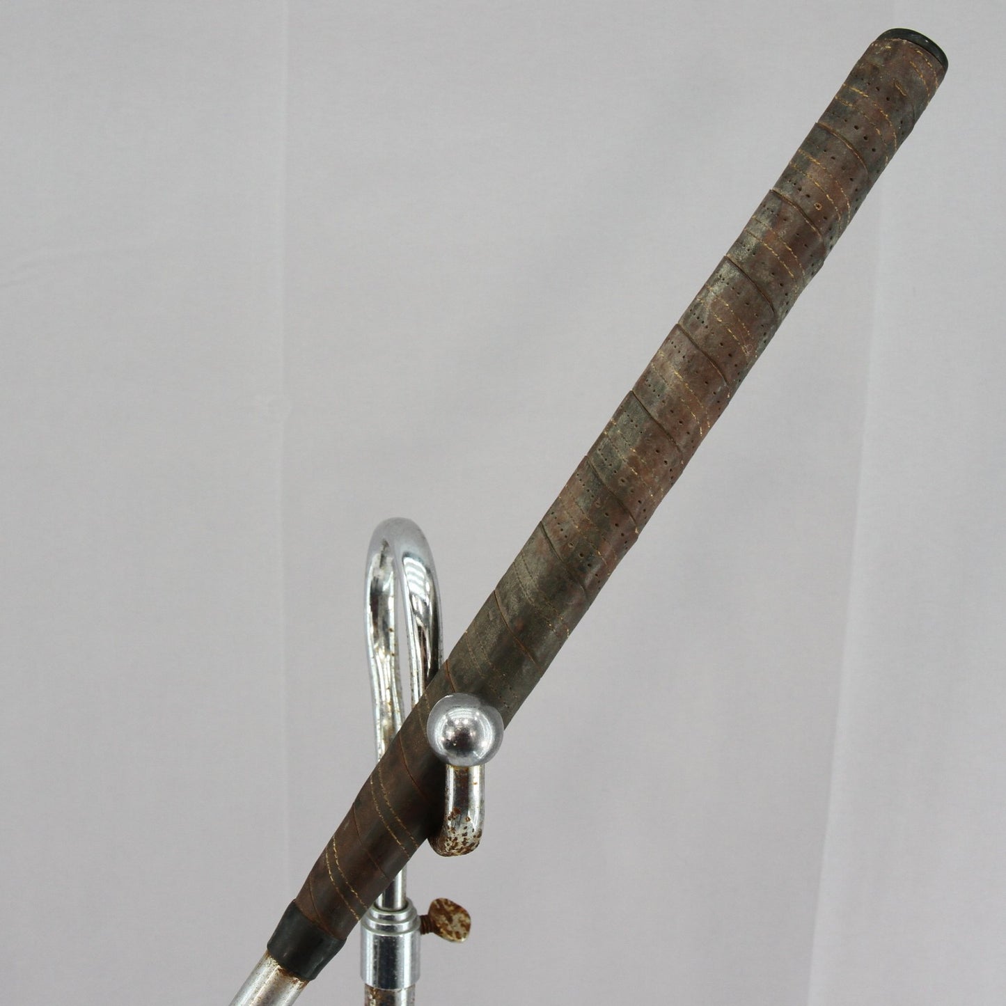 Acushnet Bulleye John Ritter Jr OS M5P Putter Brass Mallet Leather Grip Ambidex