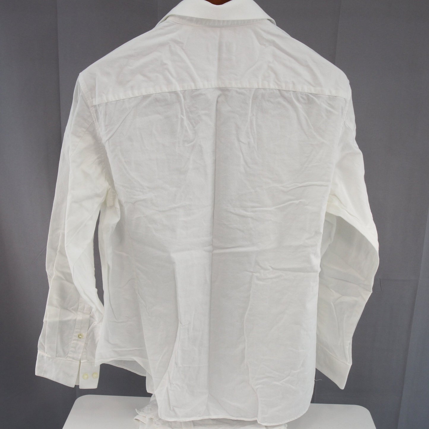 Pair Calvin Klein Mens SlimFit Stretch White Cotton/Spandex Dress Shirt 17 34/35