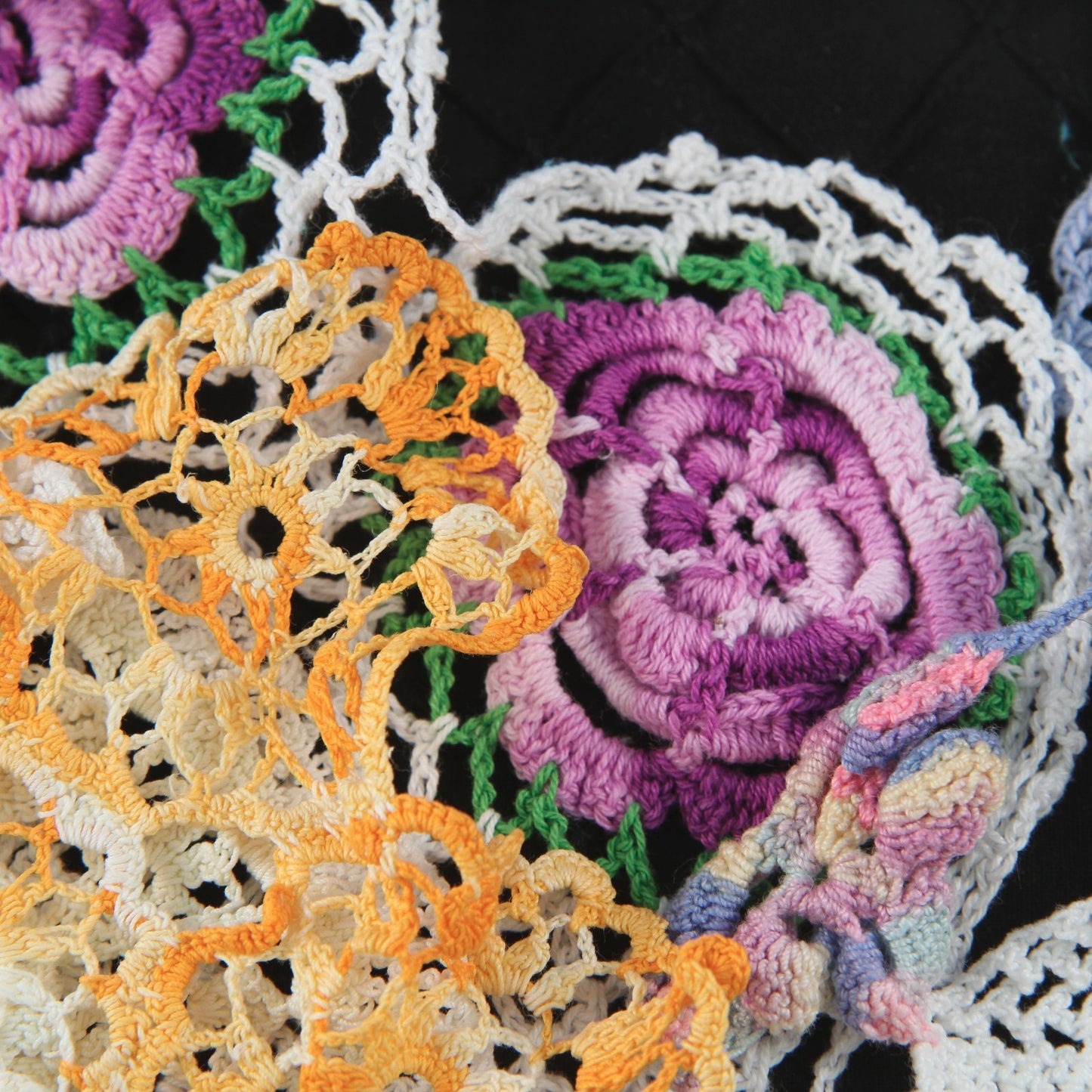 Colorful Collection of Eleven Crochet Pieces for Resale Crafts