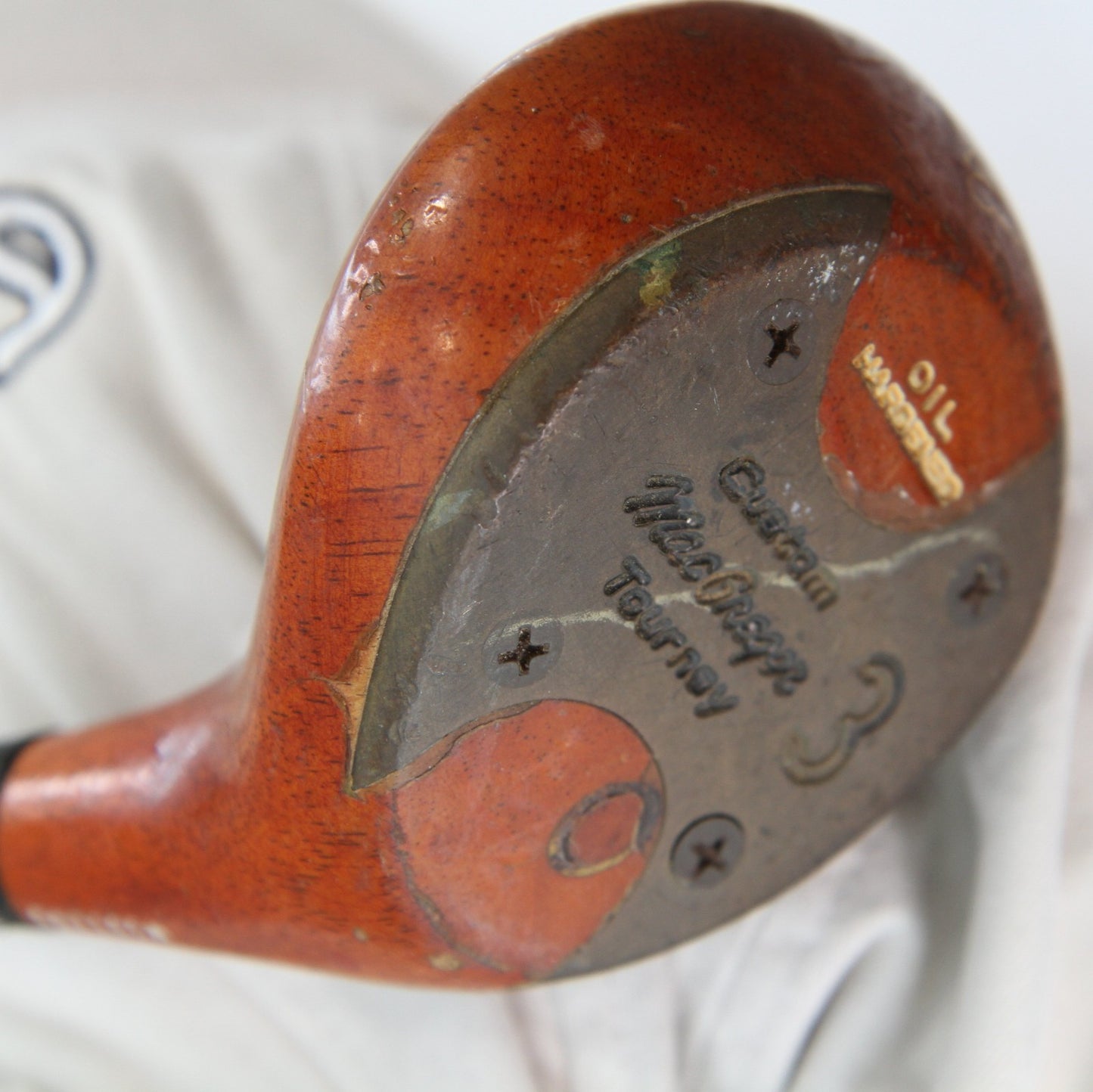 Vintage MacGregor Touring Custom 3 Wood Persimmon Head Red Face RH