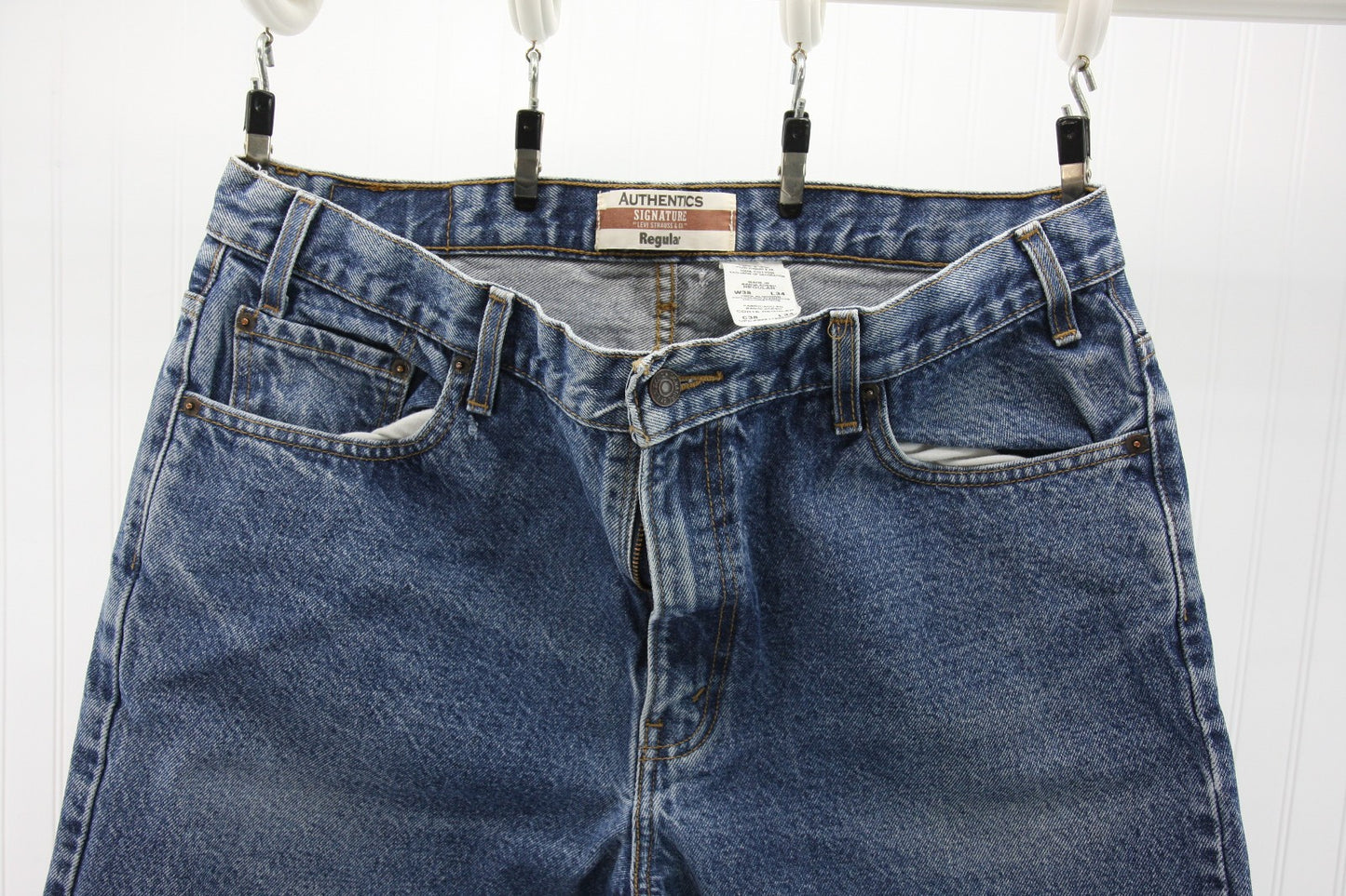 Levi Authentic Signature Mens Jeans 38 X 34 Regular Fit