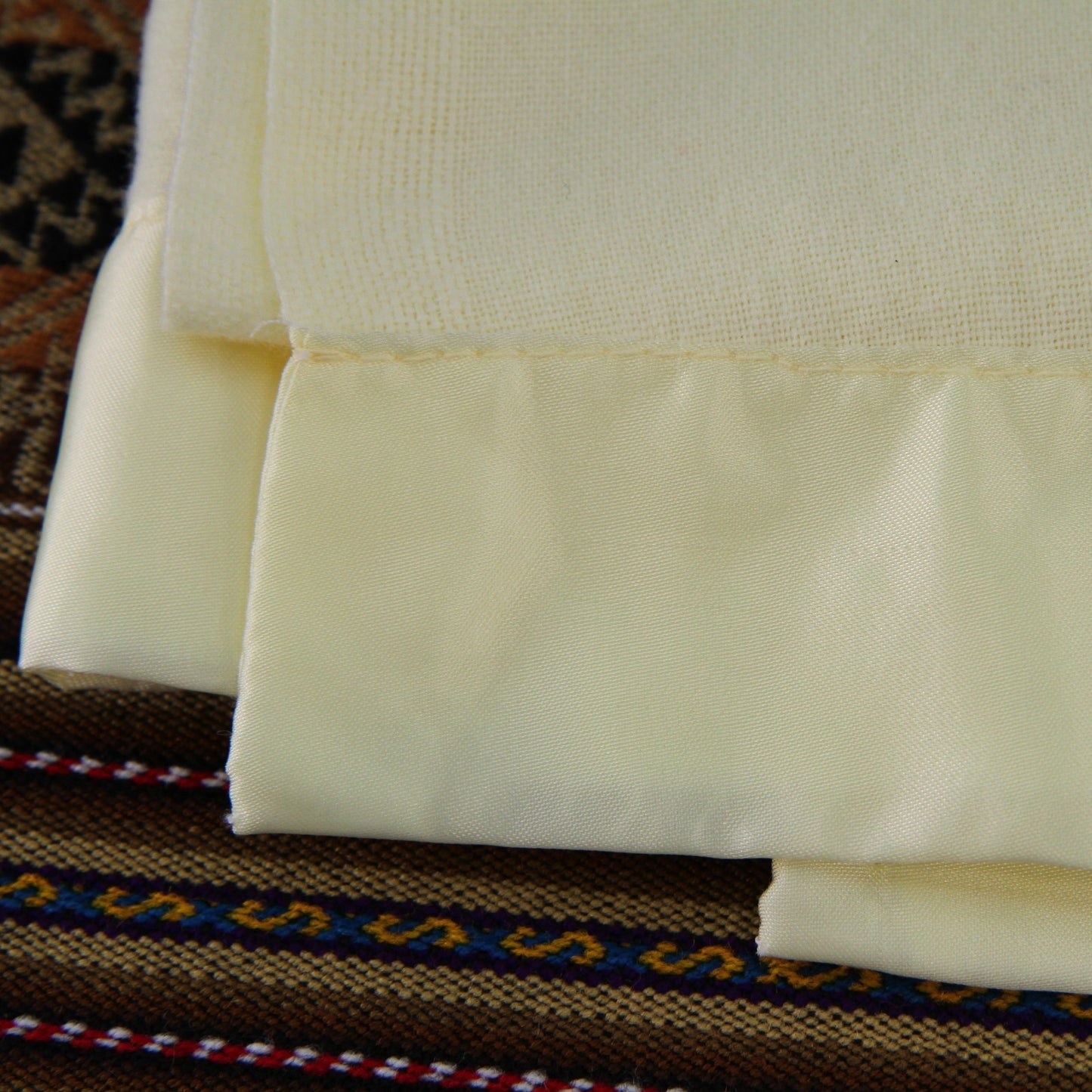Vintage North Star Sheer Light Open Wool Blanket Pale Yellow  78"W X 88"L