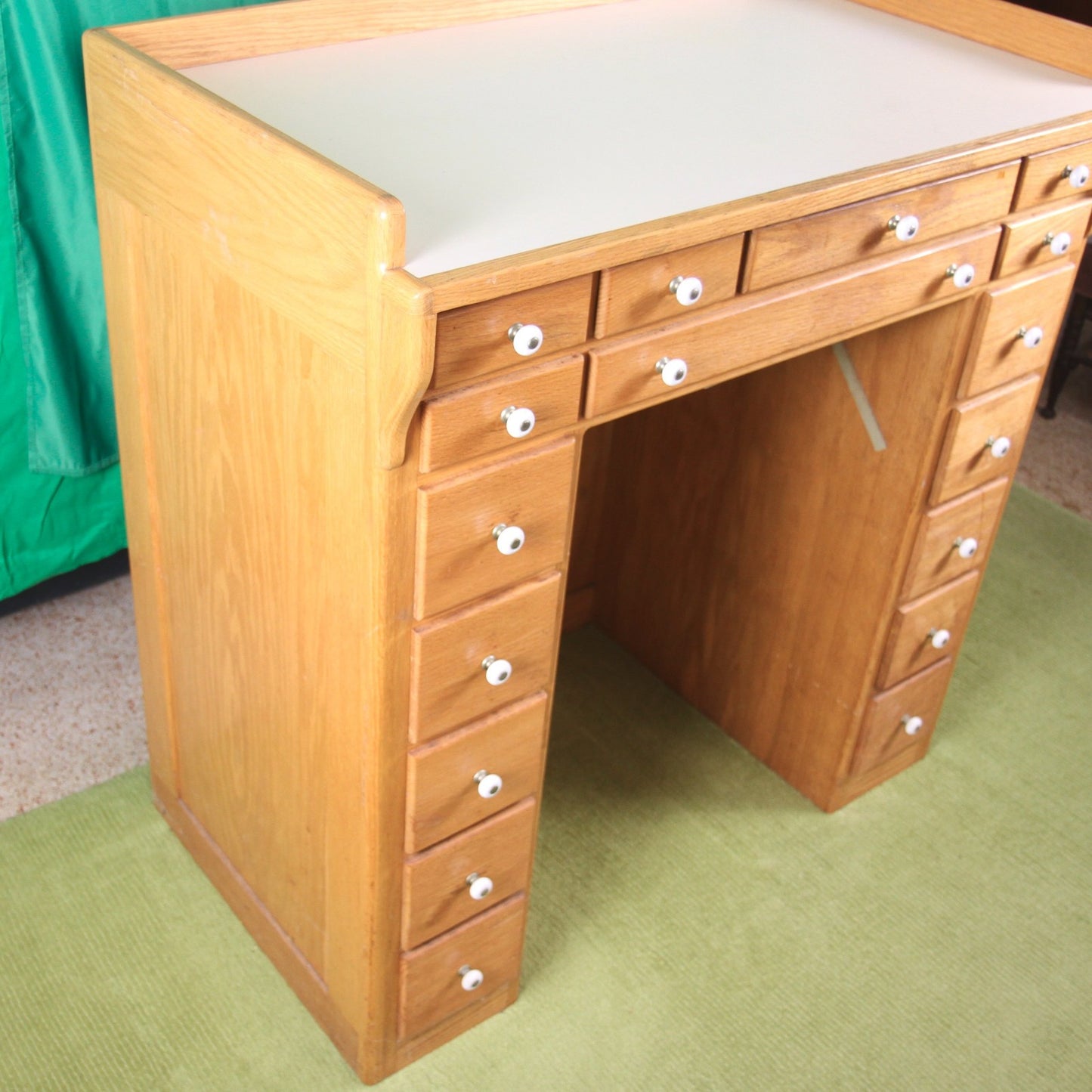 Vtg. 1991 Handcrafted James E Thompson Fly Tying Desk & Lyon Chair   Nokomis FL
