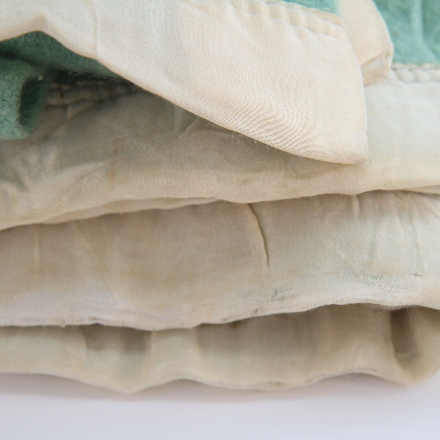 Vintage Chatham Wool Blanket Solid Green 56W X 68L
