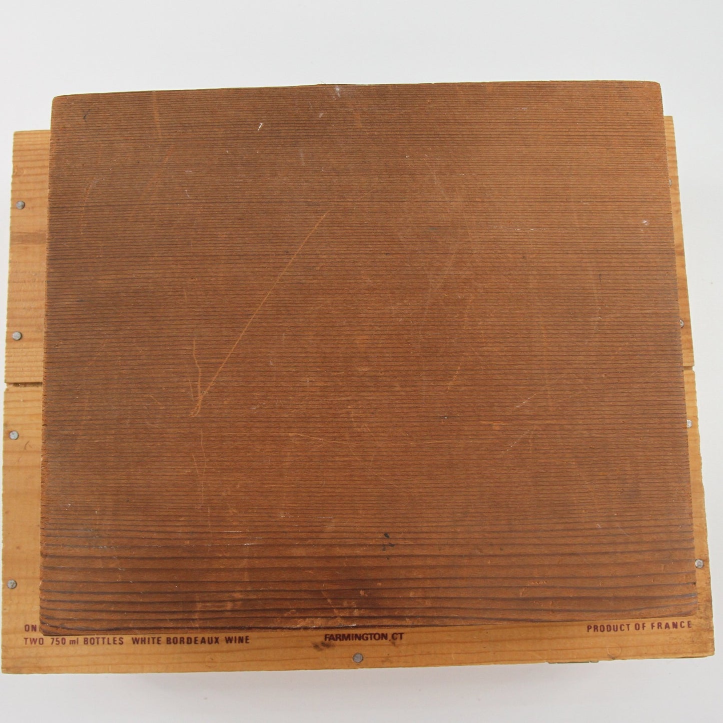 Lot of Four Wood Wine Cigar Boxes for Crafts and Decor