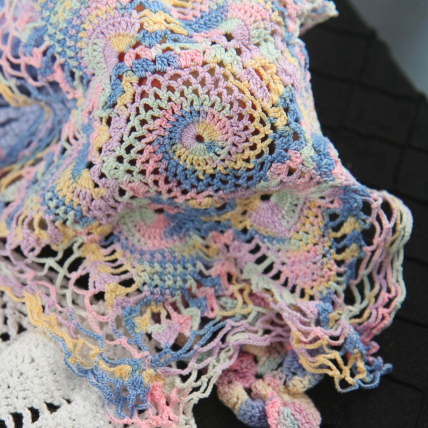 Colorful Collection of Eleven Crochet Pieces for Resale Crafts