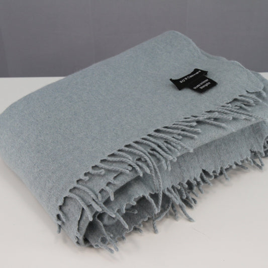 A&R 100% Cashmere Fringed Throw Wrap 49W X 62L for Outdoor Wear, Craft, Reuse