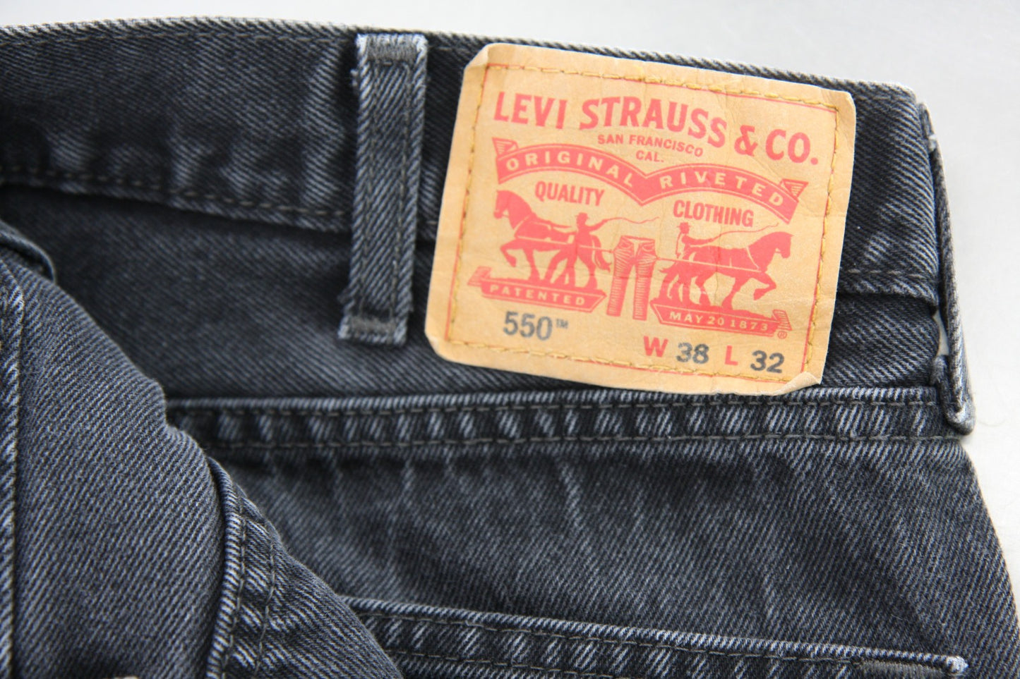 Levi Mens 550 Jeans 38 X 32  Two Pairs One Black, One Blue
