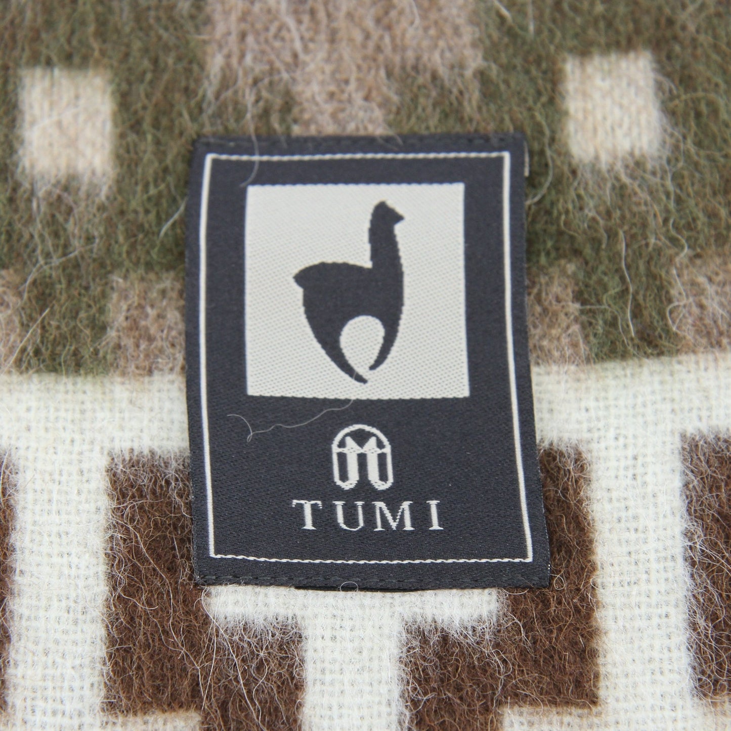 Tumi Alpaca Fringed Blanket Throw Southwest Design 52W X 64L