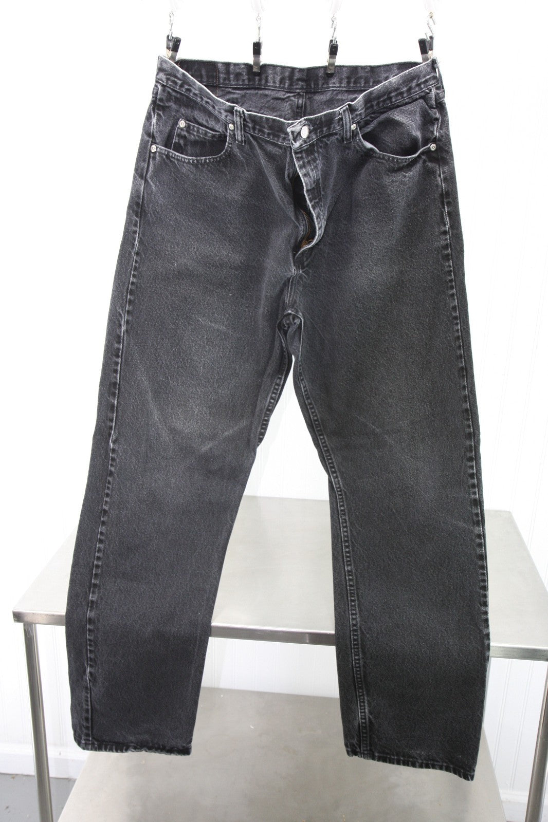 Wrangler Black Mens Jeans 38x34 Relaxed Fit
