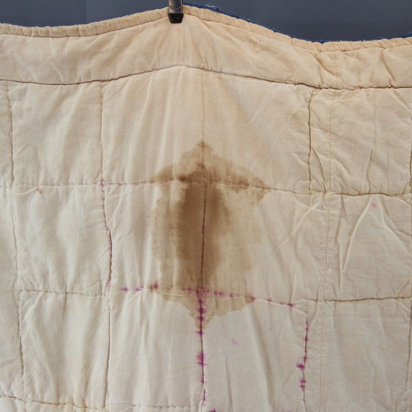 Vintage Hand Sewn Quilt Bed Cover Heavy 5.65LB 56W X 76L