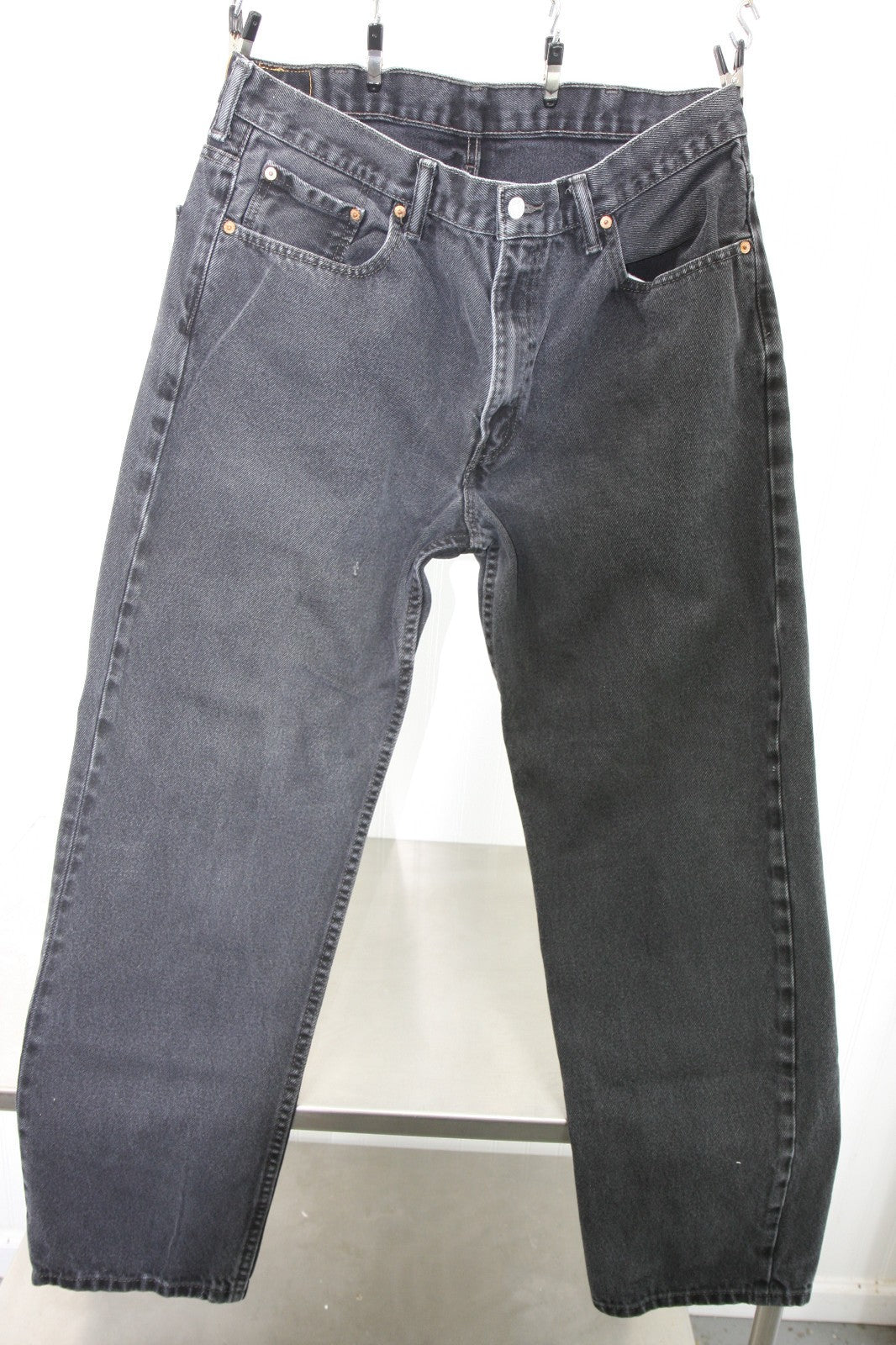 Levi Jeans Mens Black 550 38x34