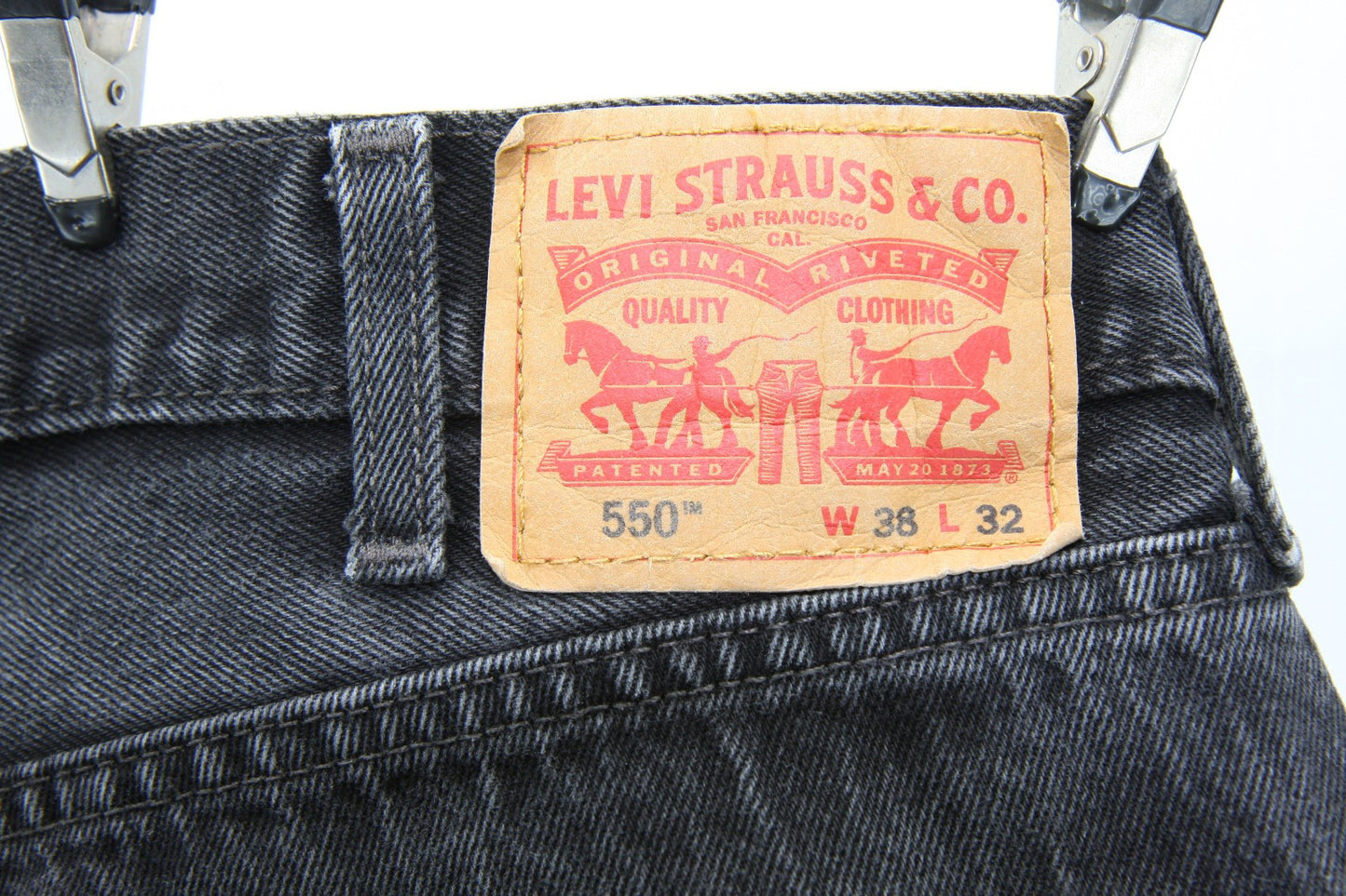 Levi Mens 550 Jeans 38 X 32  Two Pairs One Black, One Blue