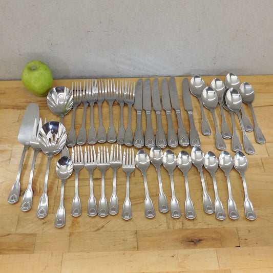 Towle Supreme Cutlery English Shell Stainless Flatware 38 Lot Partial Set