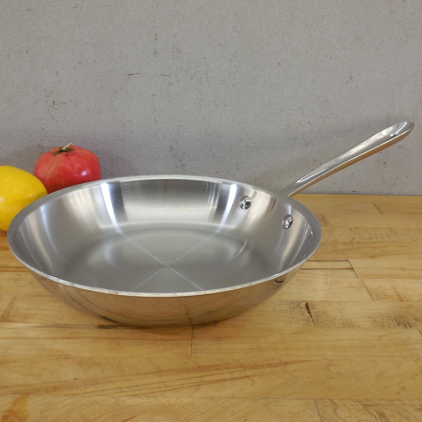 All-Clad USA Stainless Tri-Ply 10.5" Fry Pan Skillet Cleaned Polished