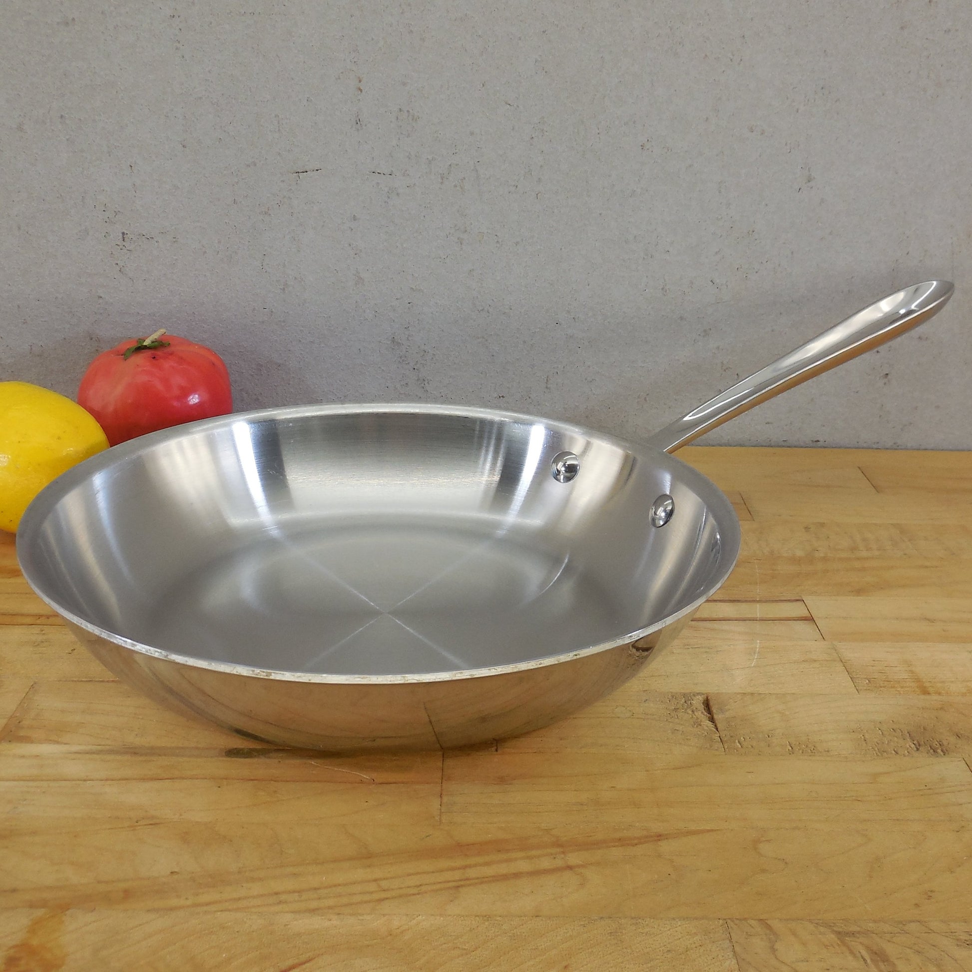 All-Clad USA Stainless Tri-Ply 10.5" Fry Pan Skillet Cleaned Polished