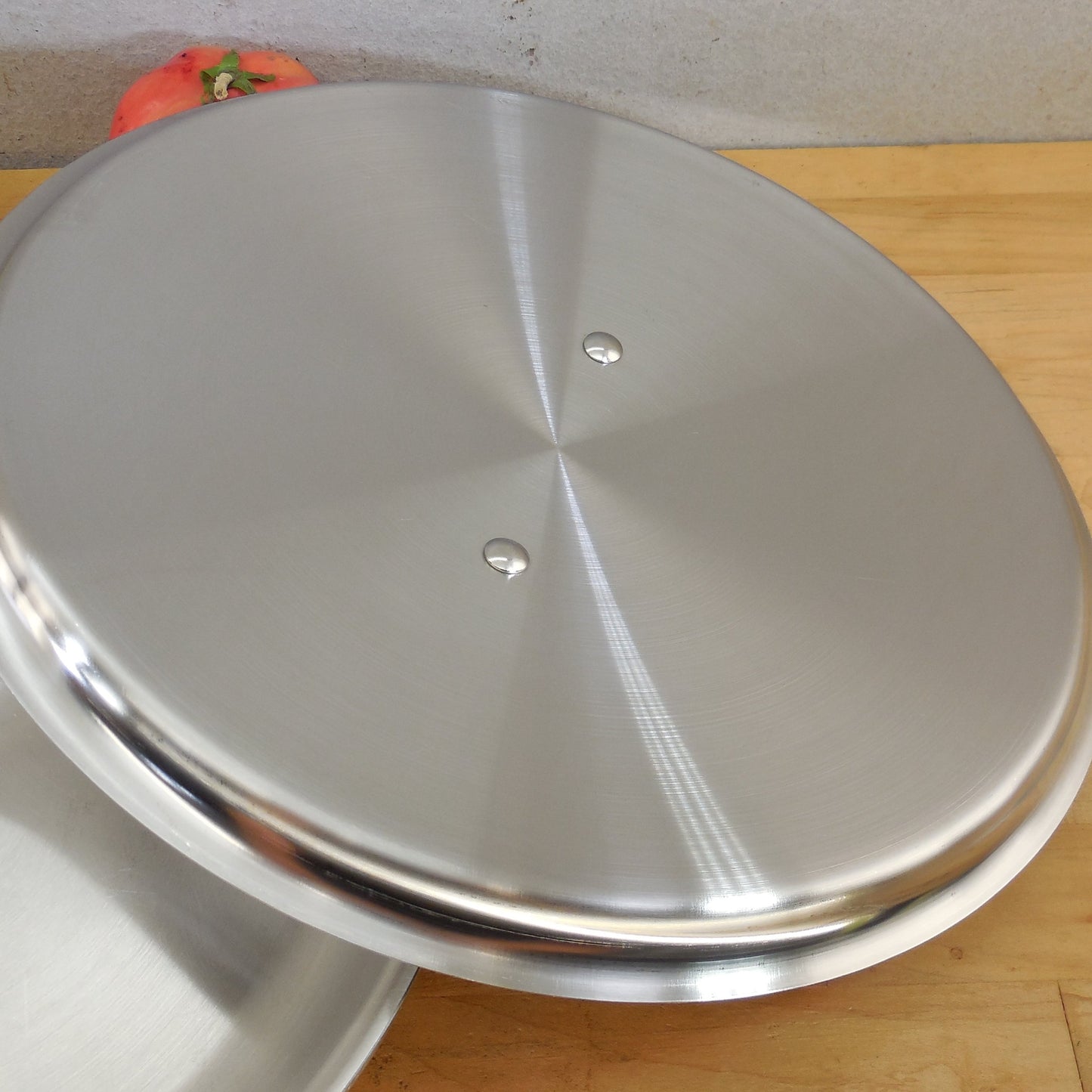 All-Clad USA D3 Stainless Tri-Ply 12" Fry Pan Skillet Lid Cleaned Polished